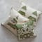 Hello Honey® Green & Cream Cotton Lumbar Pillow with Appliqued Trees